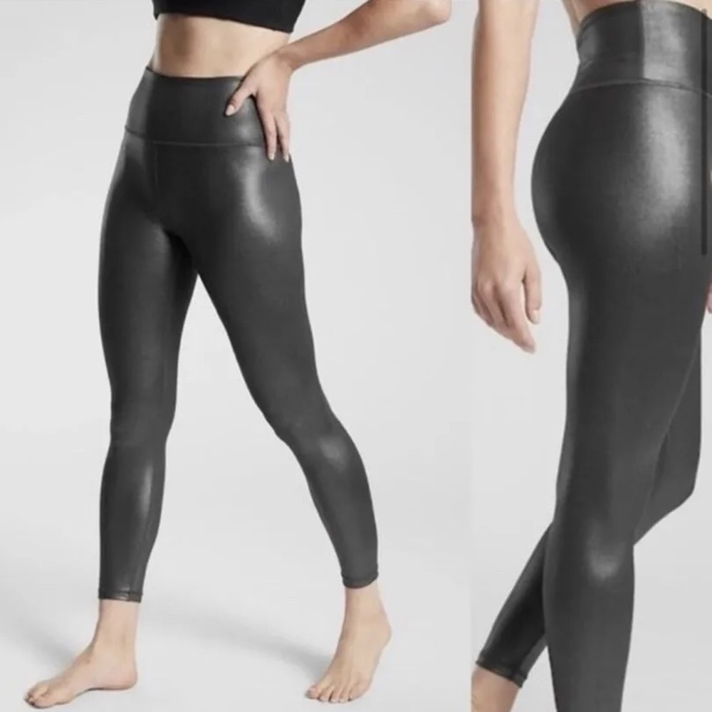 Athleta Elation Ultra High Rise Shine Tight, 2X, Black Shimmer